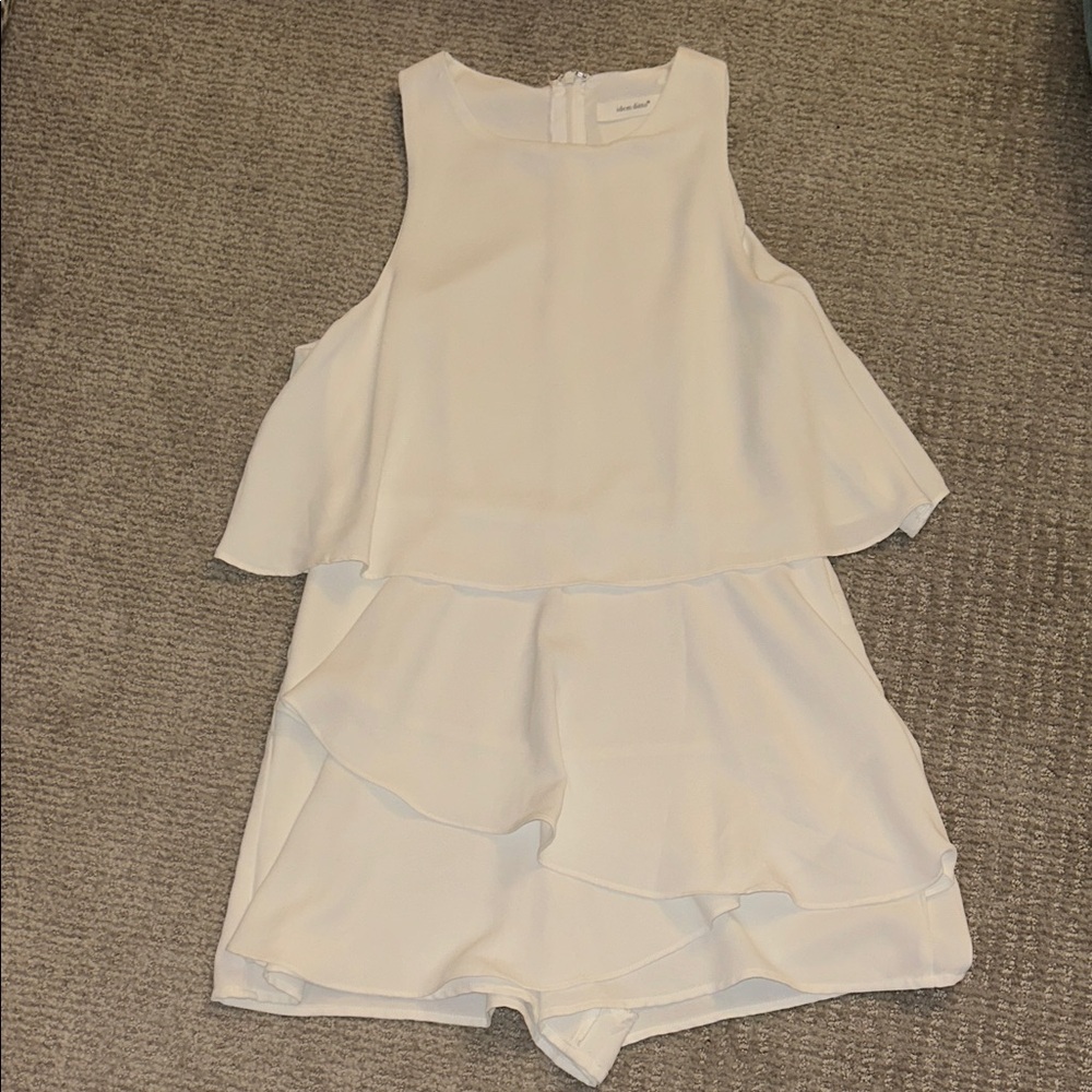 Elegant White Layered Dress